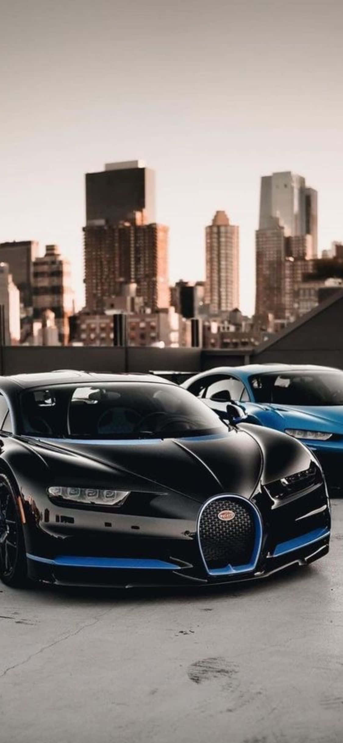 Bugatti Iconic și iPhone Xs Inovator Lucrând în Perfectă Armonie Fundal