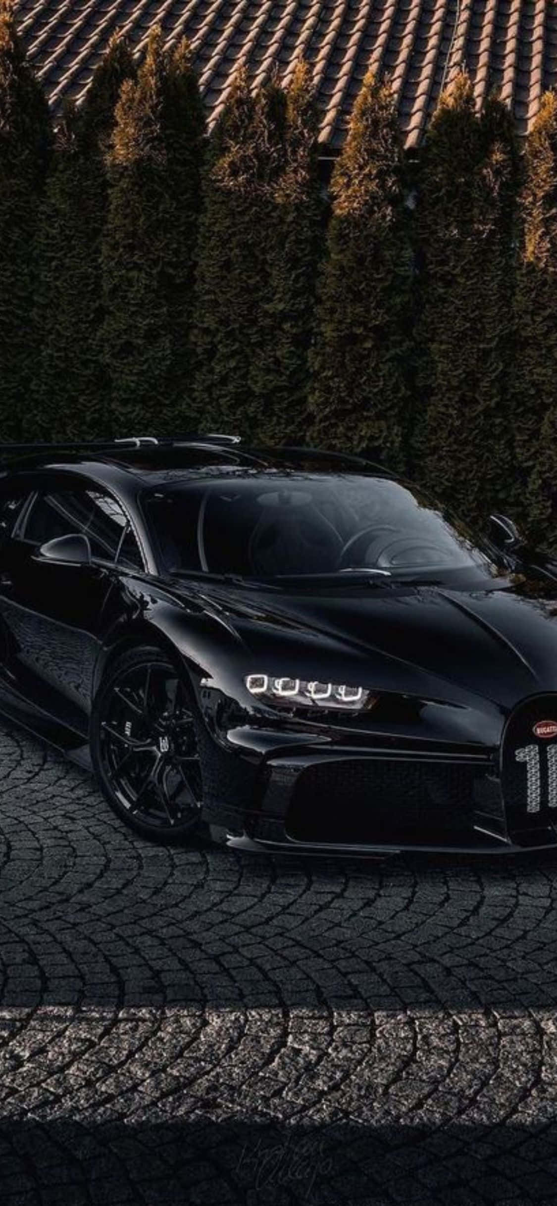 Bugatti Veyron prezentat pe noul iPhone Xs Fundal