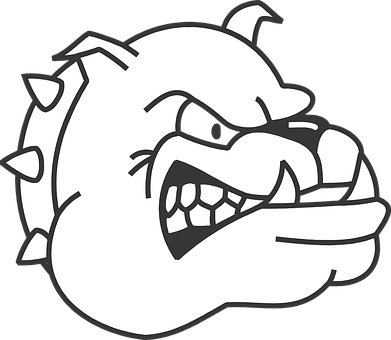 Bulldog Furios Mascotă Vector Fundal