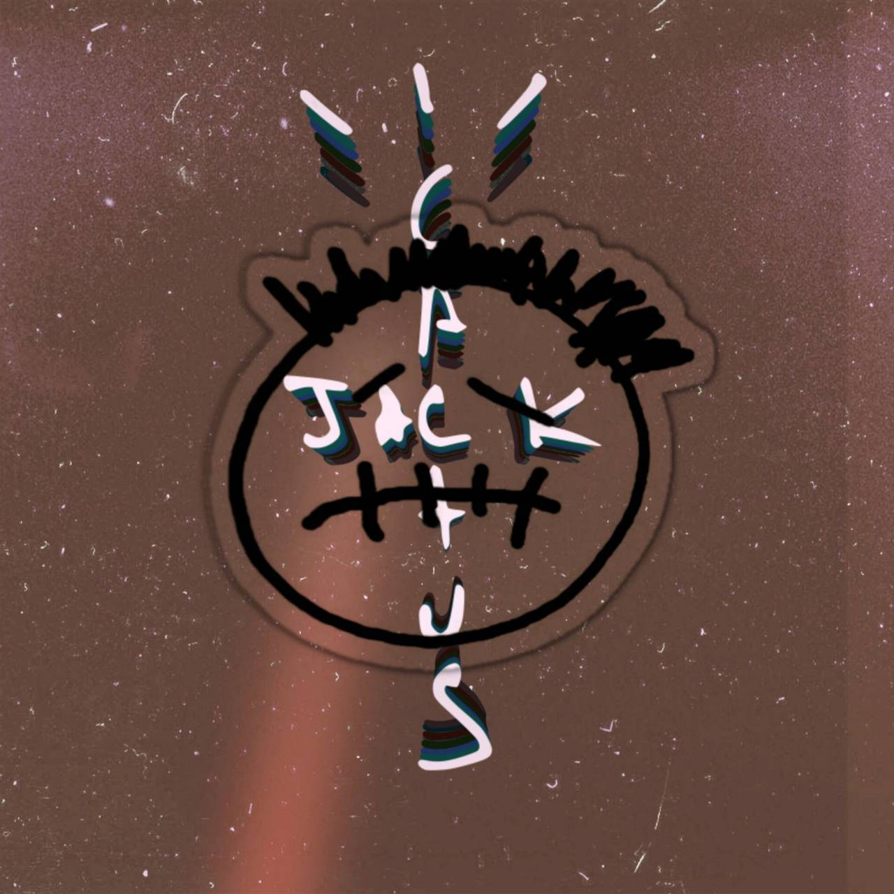 Cactus Jack Travis Scott Text și Față Estetică Maro Fundal