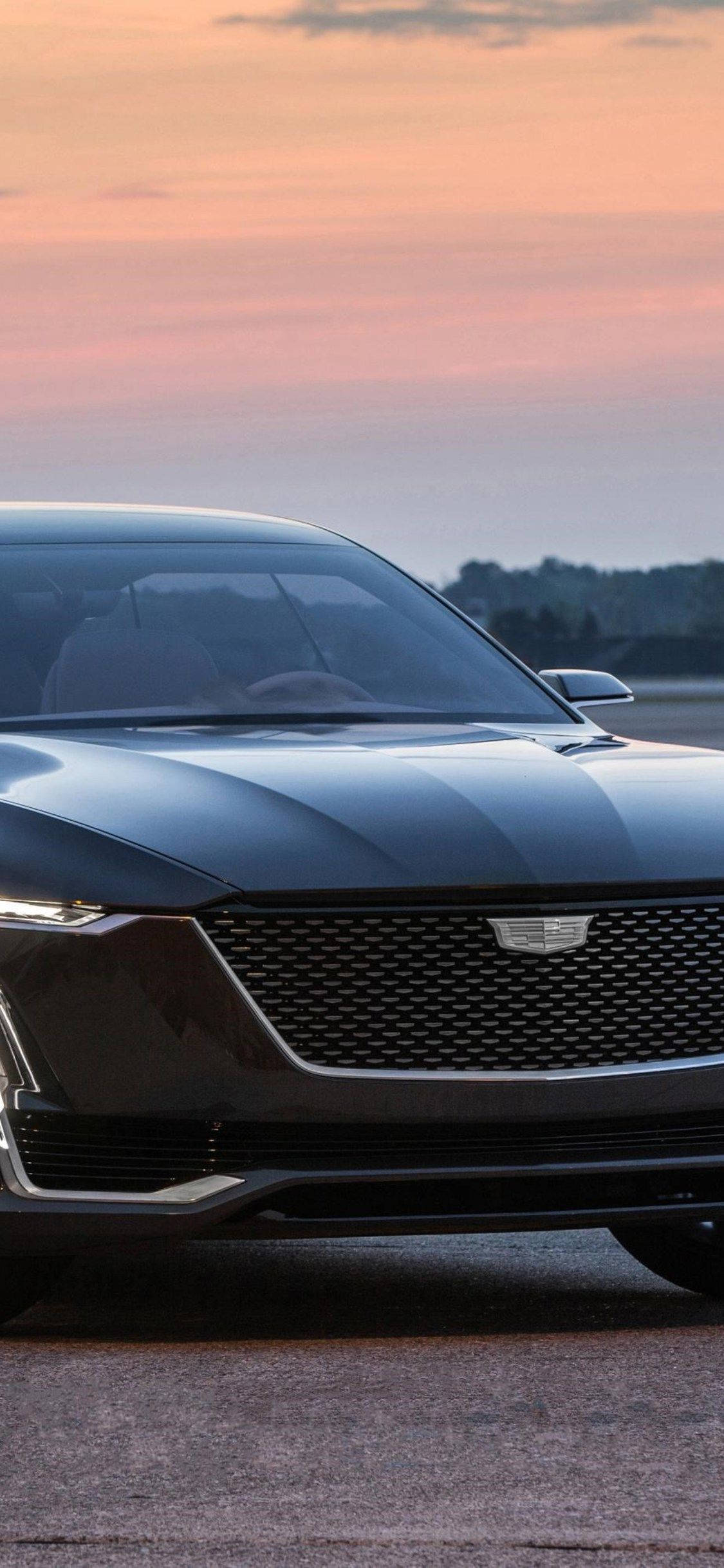 Cadillac la apus de pe iPhone Fundal