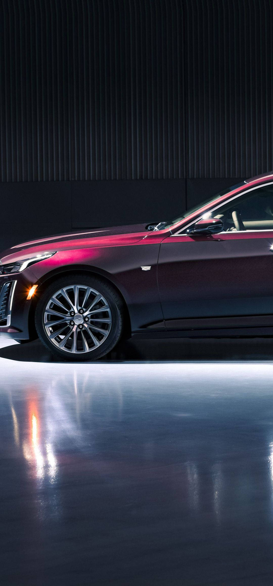 Cadillac Roșu Lucios de pe iPhone Fundal