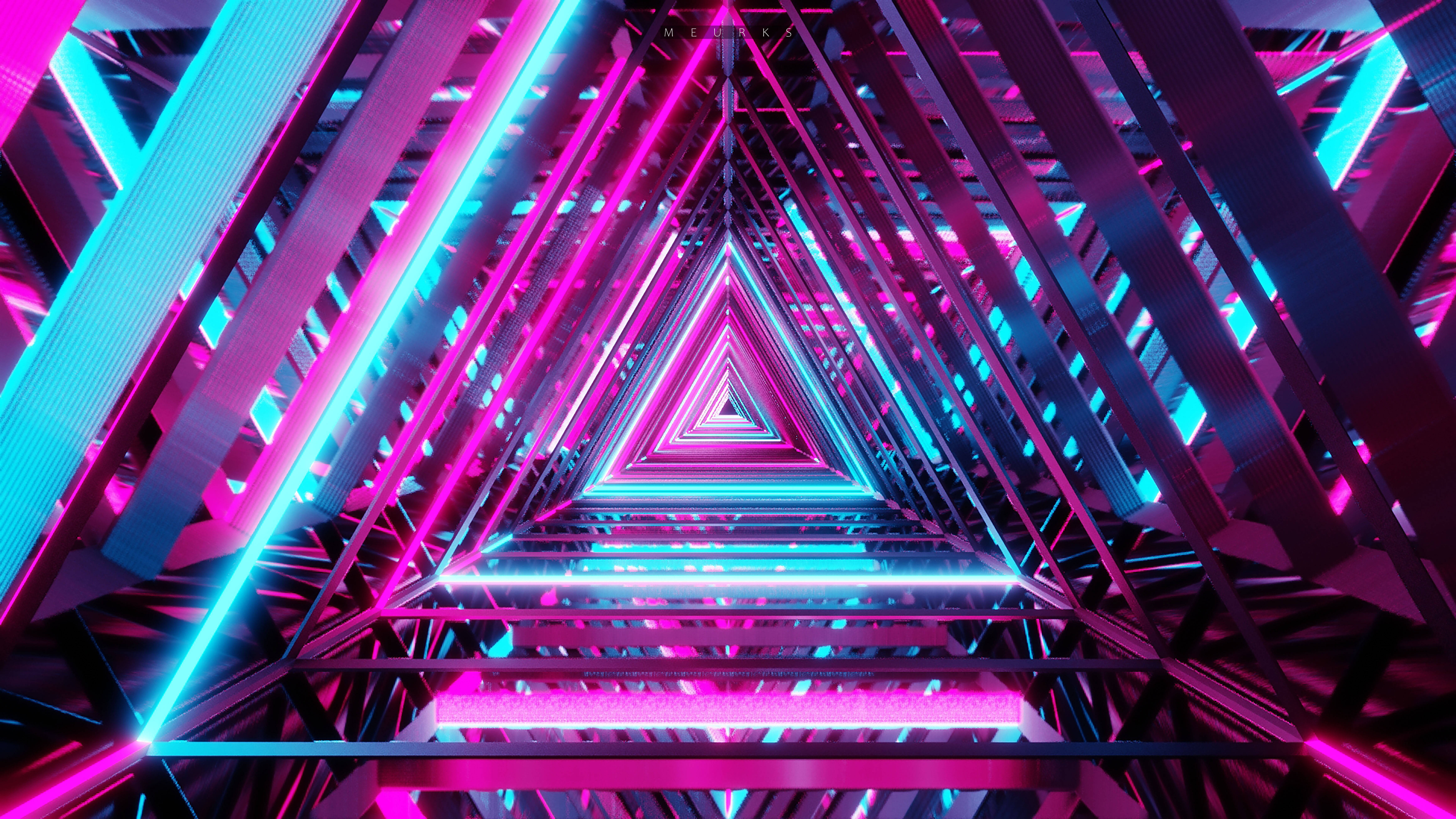 Cadre triunghiulare estetice violet neon Fundal