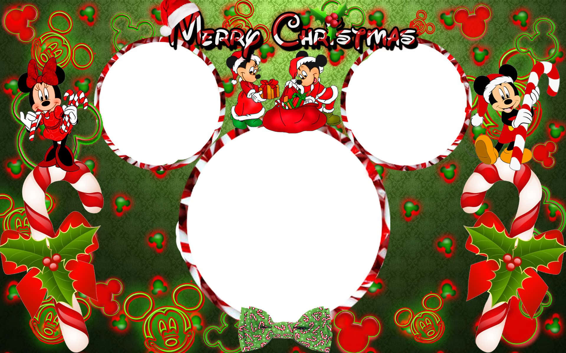 cadru Mickey Mouse de Crăciun Fundal