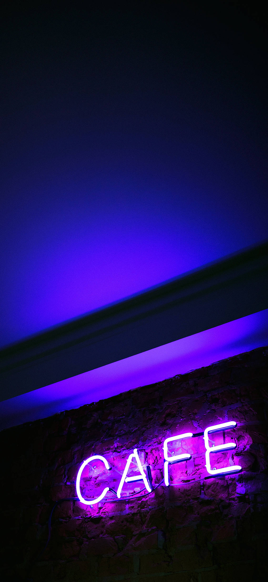 Cafenea Semn Neon Violet iPhone Fundal
