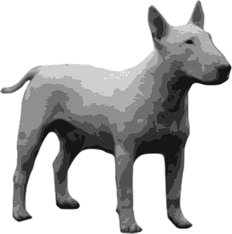 Câine Digital Art Monocrom Fundal