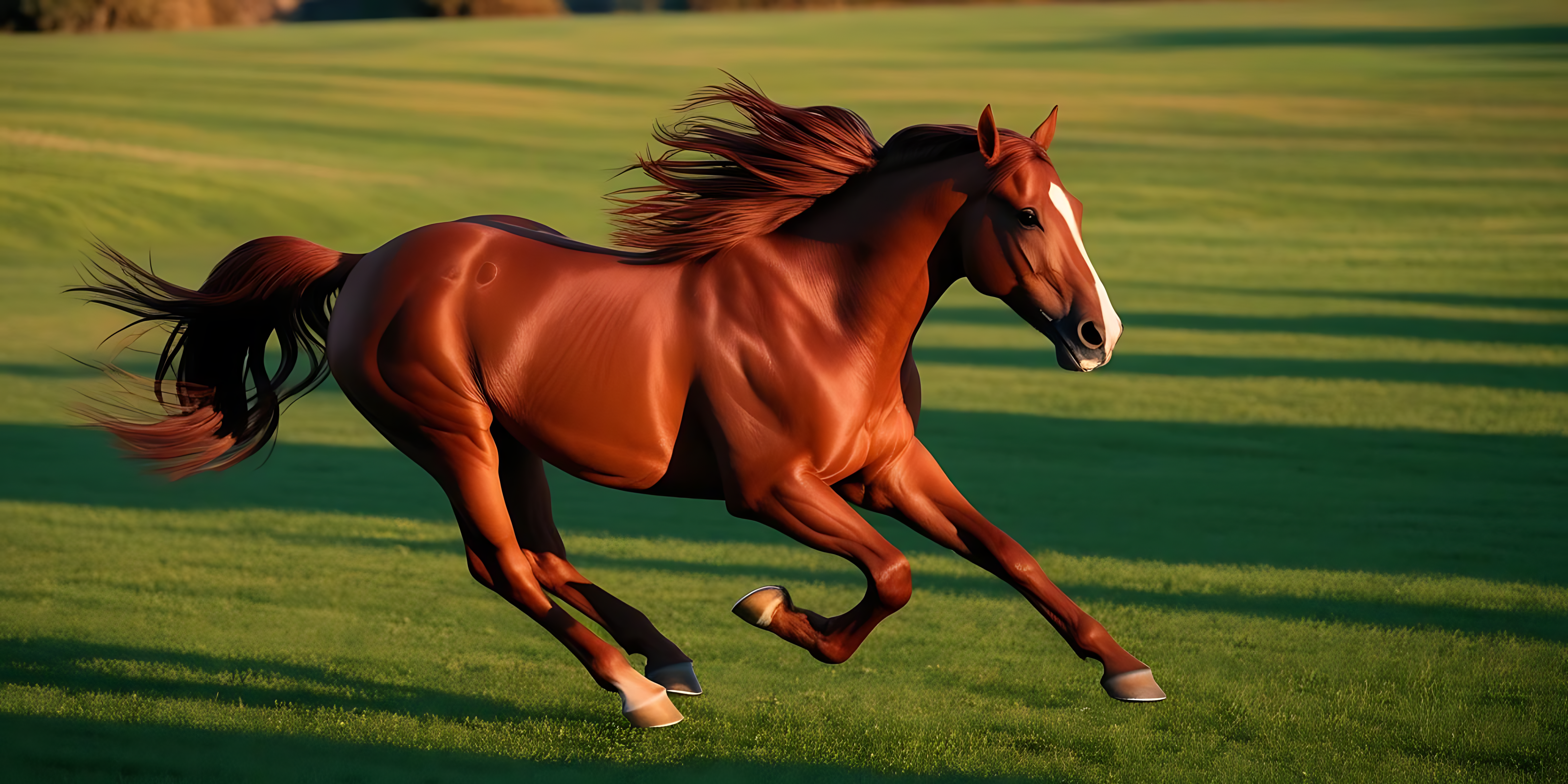 Cal în galop în lumina apusului Fundal