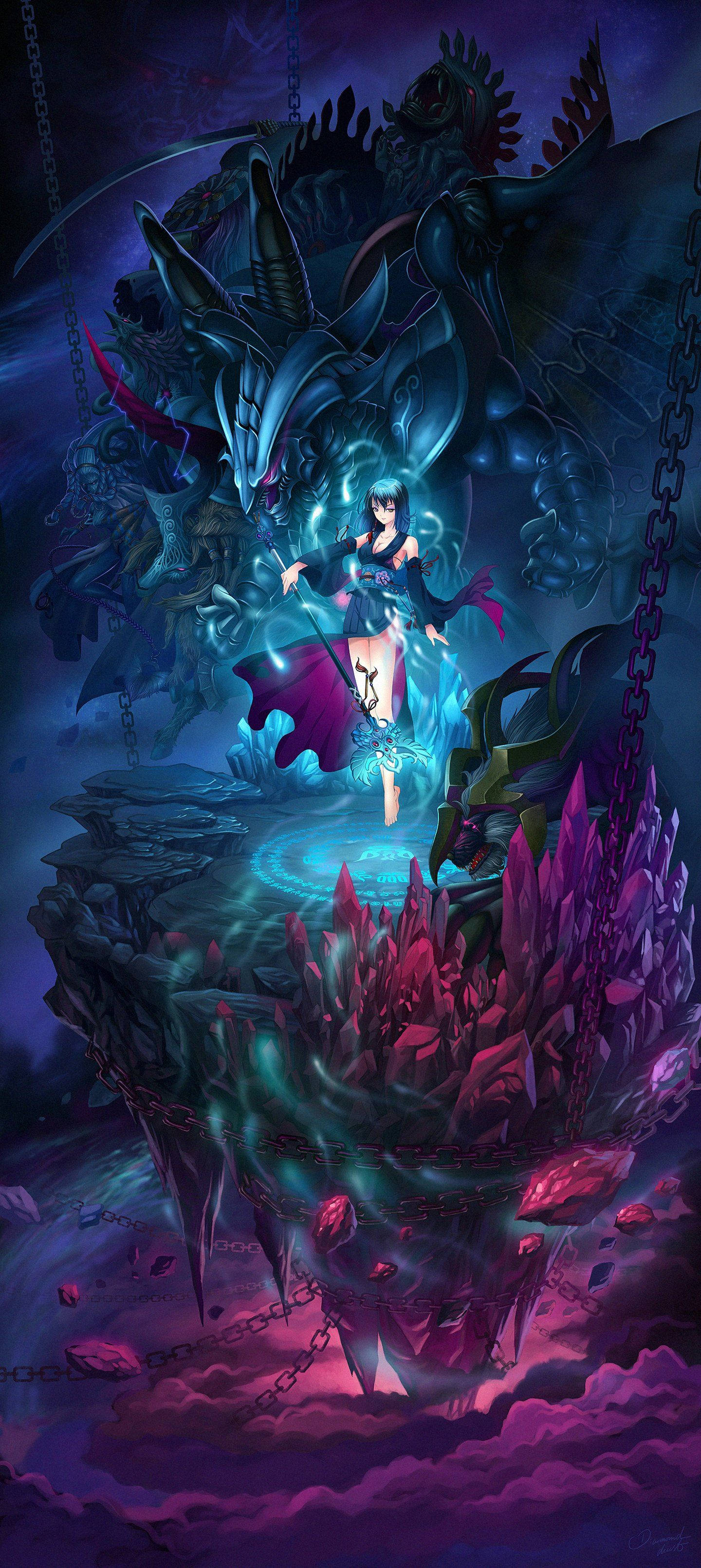 Călătorește într-o Lume a Minunilor cu Final Fantasy iPhone Fundal