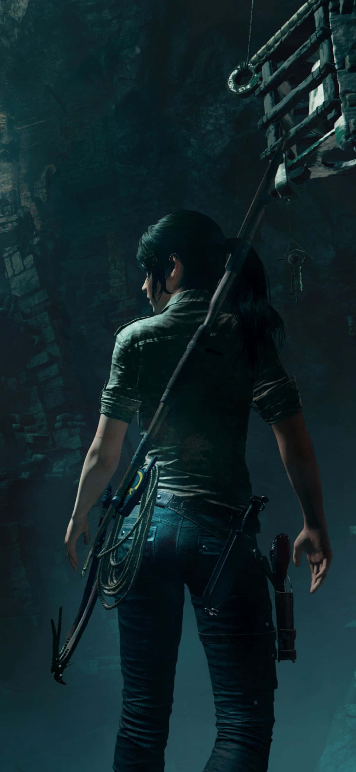 Călătorie prin Rise Of The Tomb Raider pe iPhone Xs Max Fundal