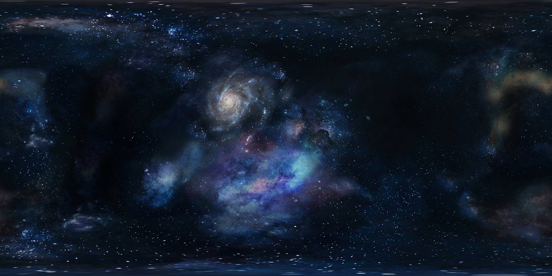 Galaxie albastră cu stele în spațiul cosmic – fundal pentru desktop. — Stele Fundal