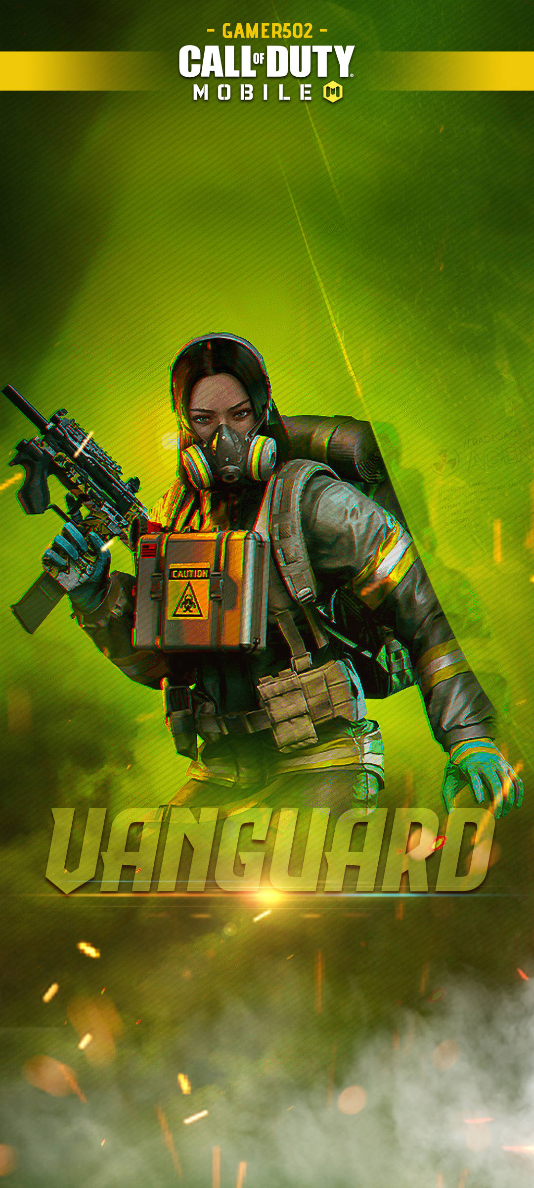 Call Of Duty Vanguard Fata lunetistă gaz verde Fundal