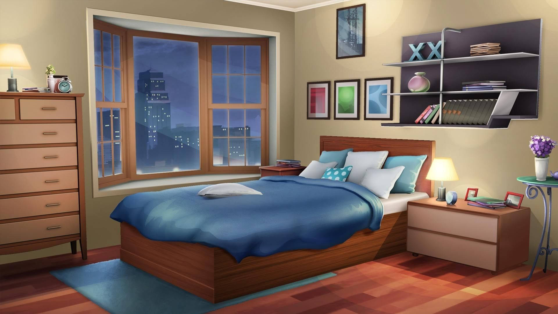 Camera anime noaptea Fundal