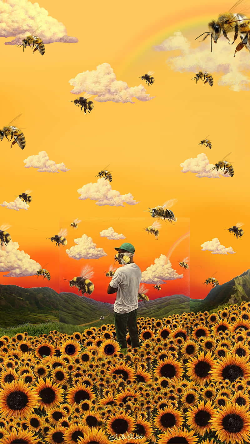 Câmp de floarea-soarelui Tyler The Creator PFP Fundal
