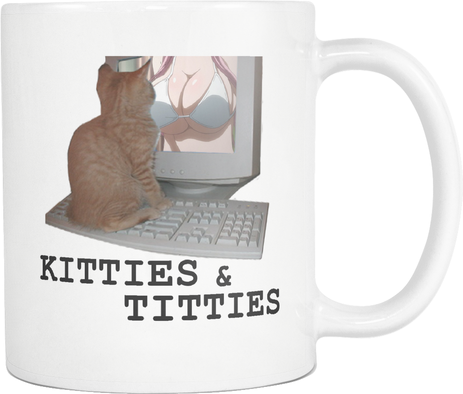 Caneca Kittiesand Titties Fundal