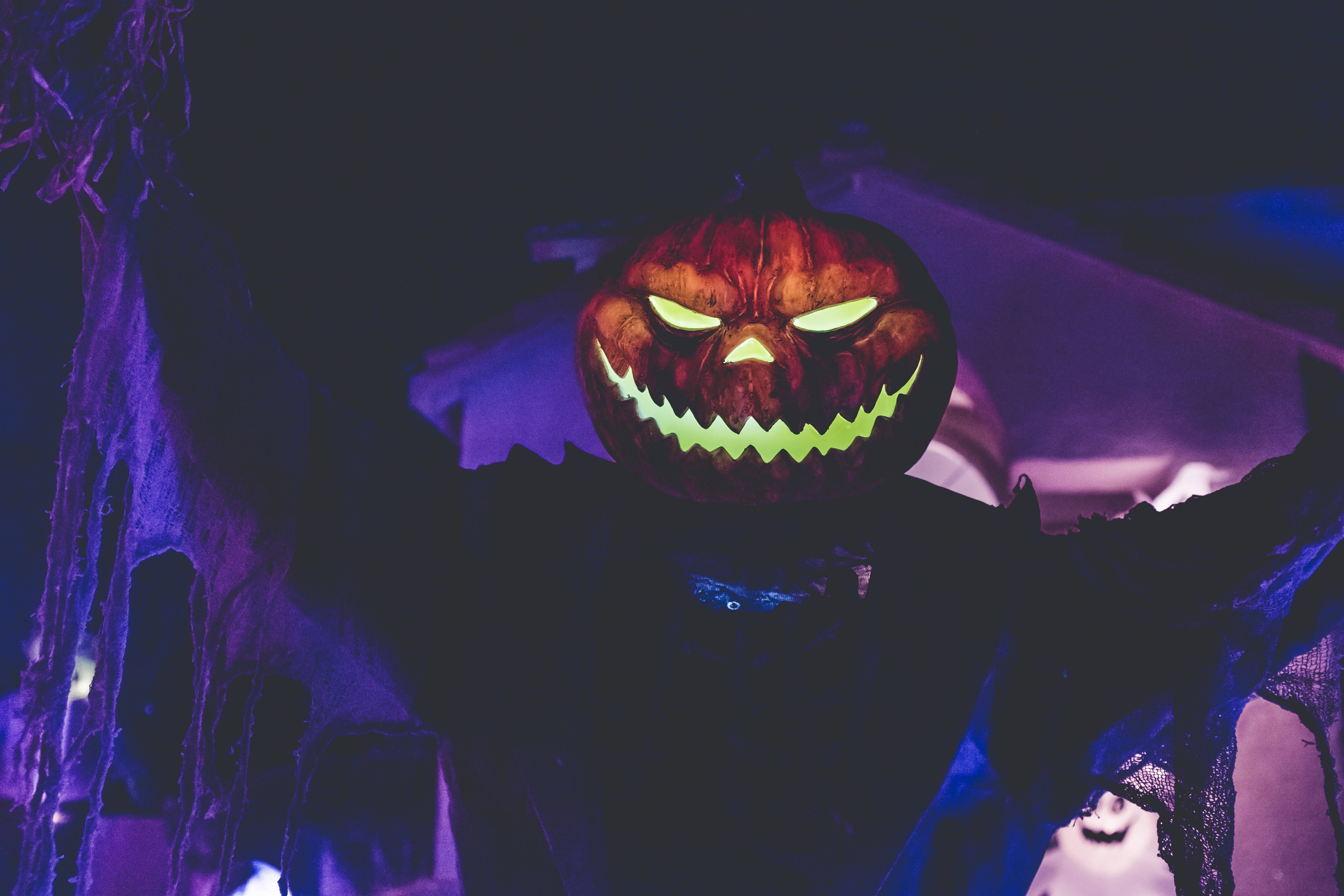 Cap de dovleac fericit pentru Halloween Fundal