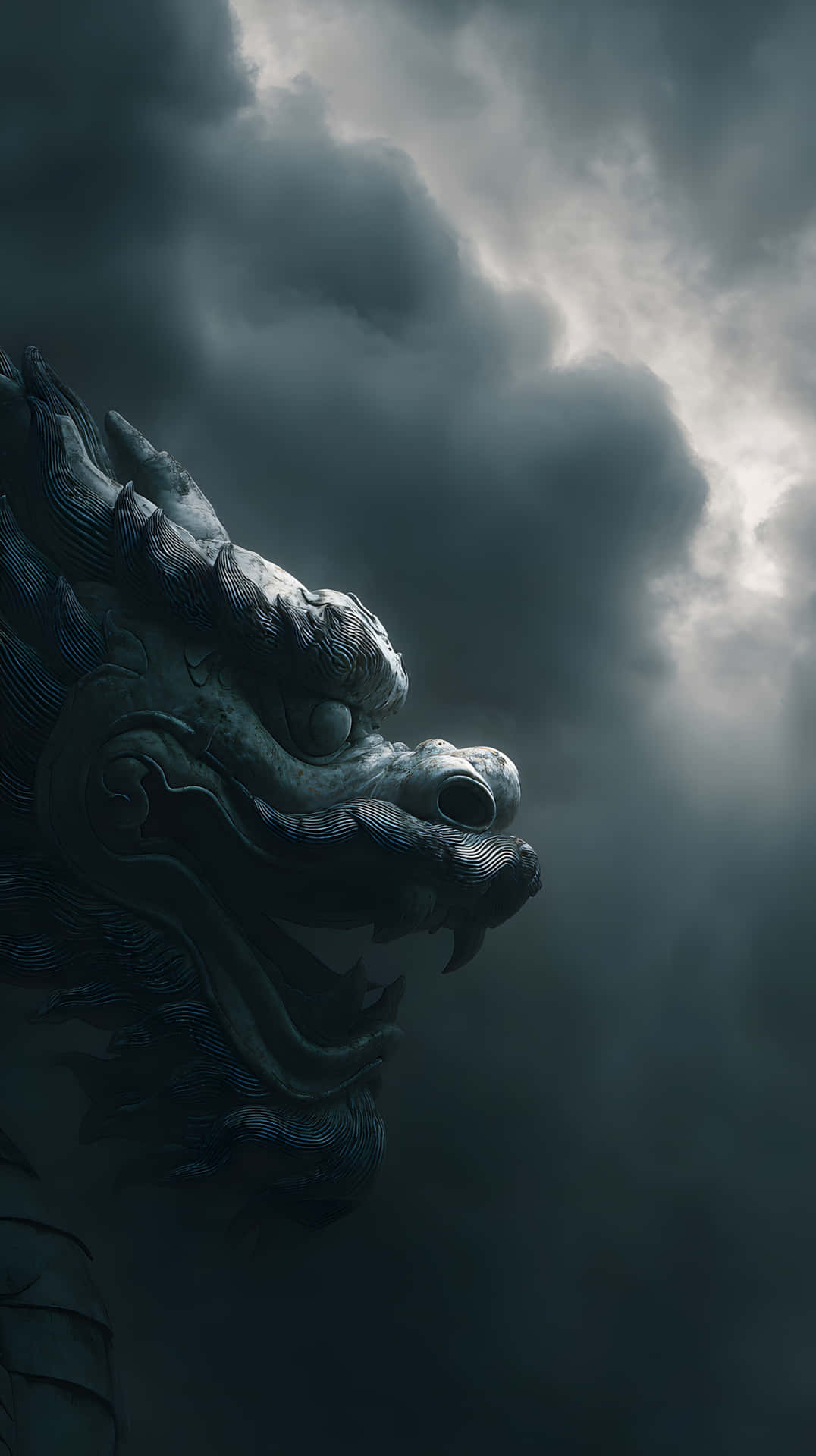 Piatră, Dragon, Estetică Dragon, Întunecat, Estetică Întunecată, Estetică, Mobil, Android
