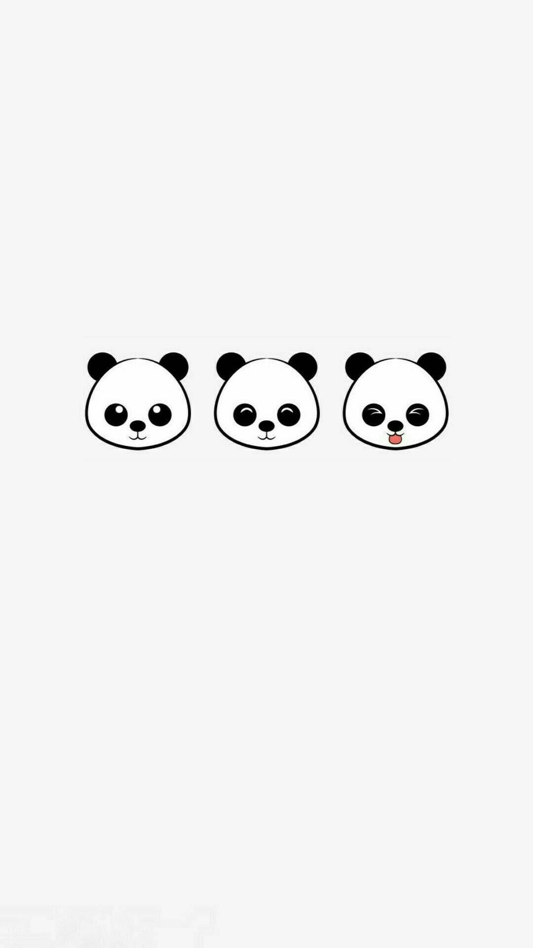 Capete de Panda Drăguțe pentru iPhone Fundal