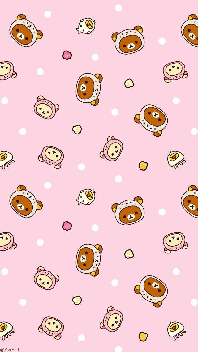 Capete Kawaii HD Rilakkuma și Korilakkuma Fundal