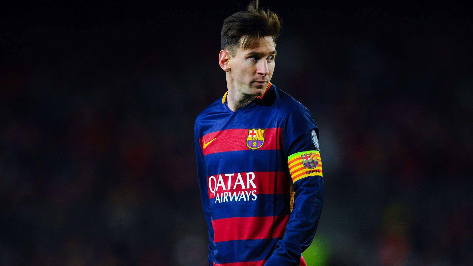 Căpitanul FC Barcelona Lionel Messi Fundal