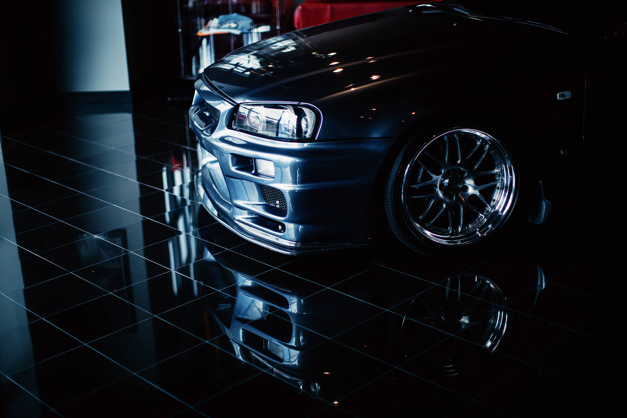 Capota față Nissan Skyline GTR R34 Fundal