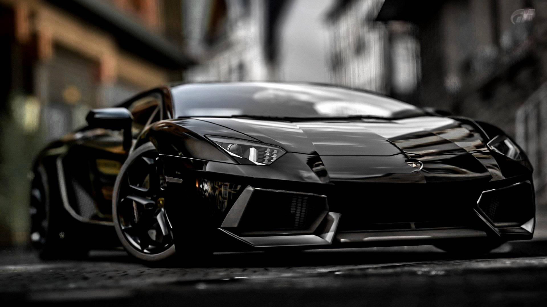 Capota Lamborghini Aventador Negru Mașini Sport Fundal