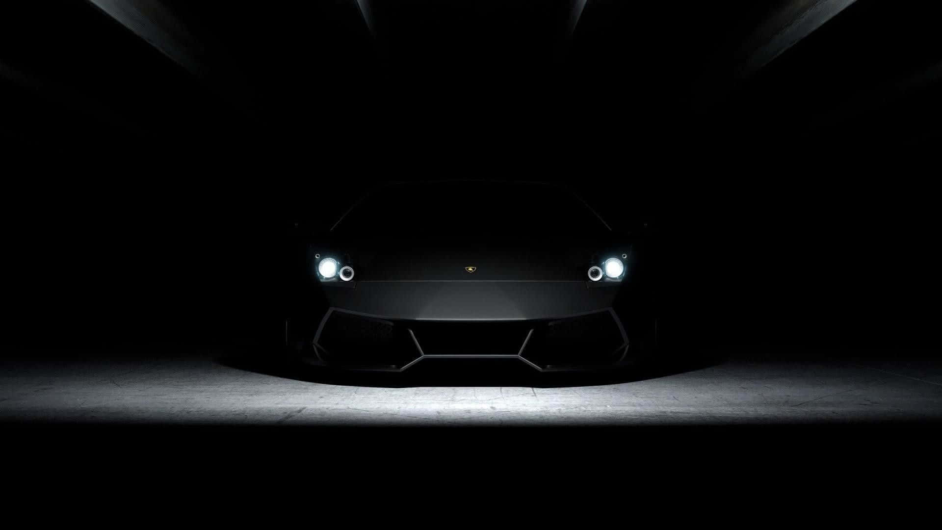 Capota neagră Lamborghini Aventador 1920x1080 Fundal