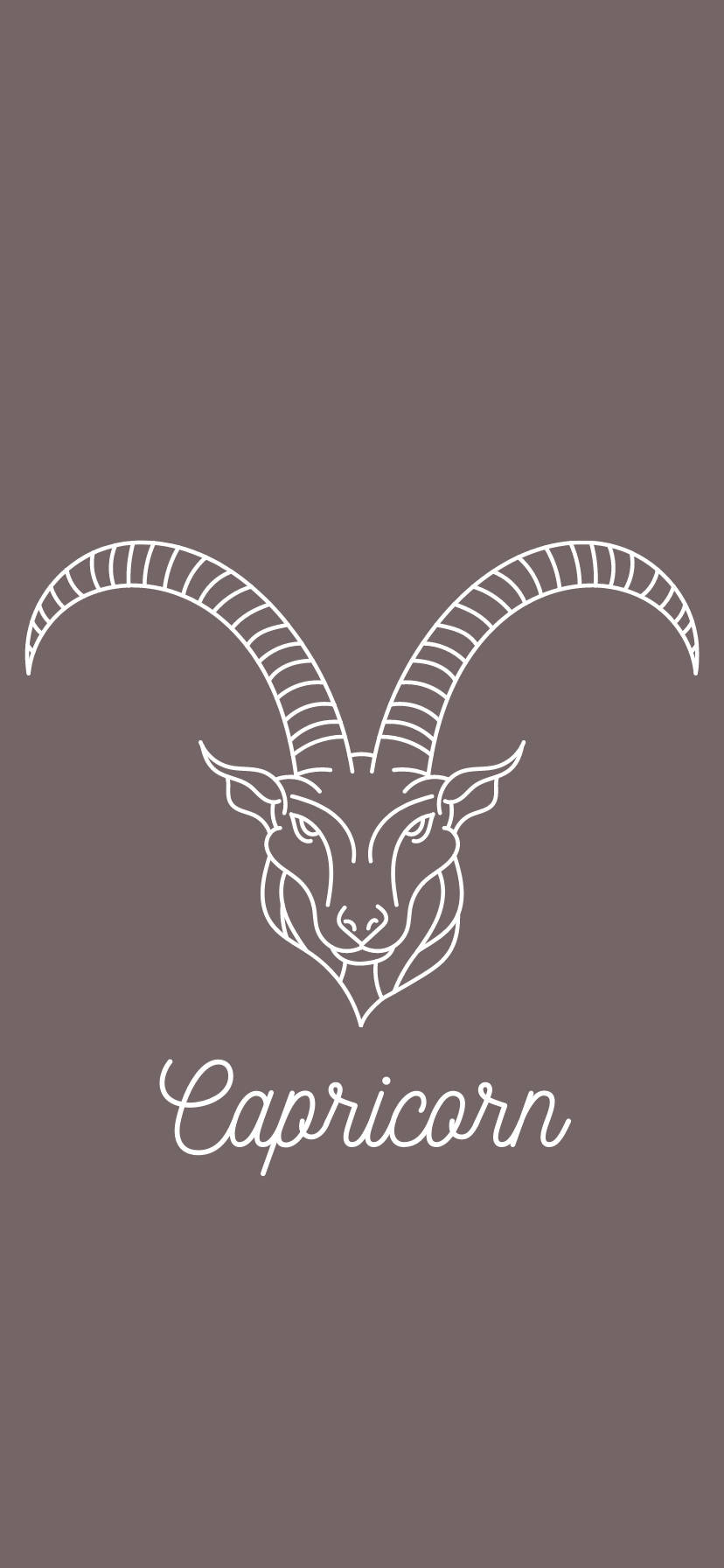 Capricorn Minimalist Head Drawing Fundal