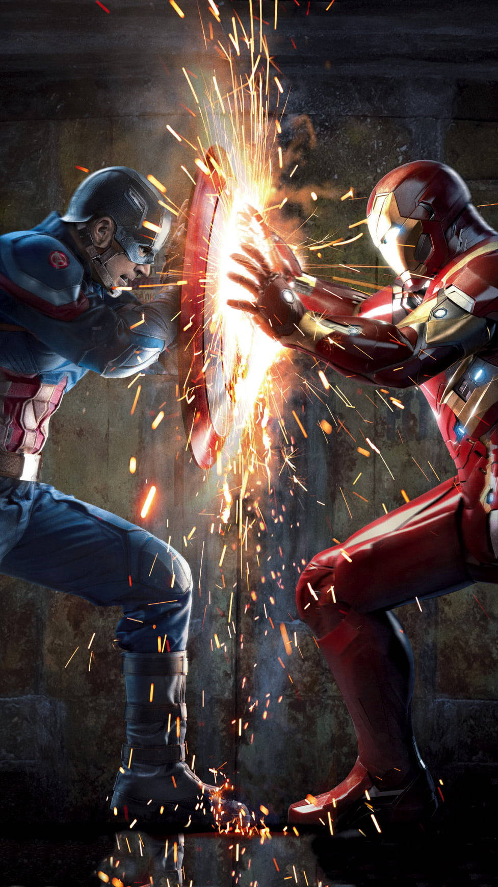 Captain America versus Iron Man Avengers 3D Fundal