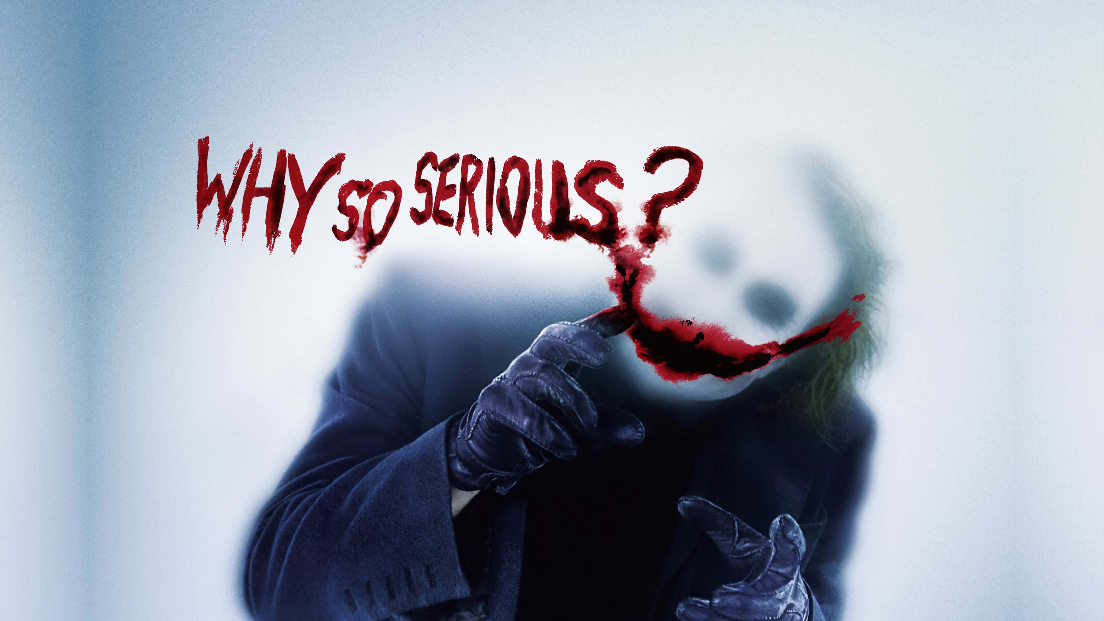 Caption: Joker-ul din The Dark Knight în 4K Ultra HD, afișând celebra sa replică Fundal