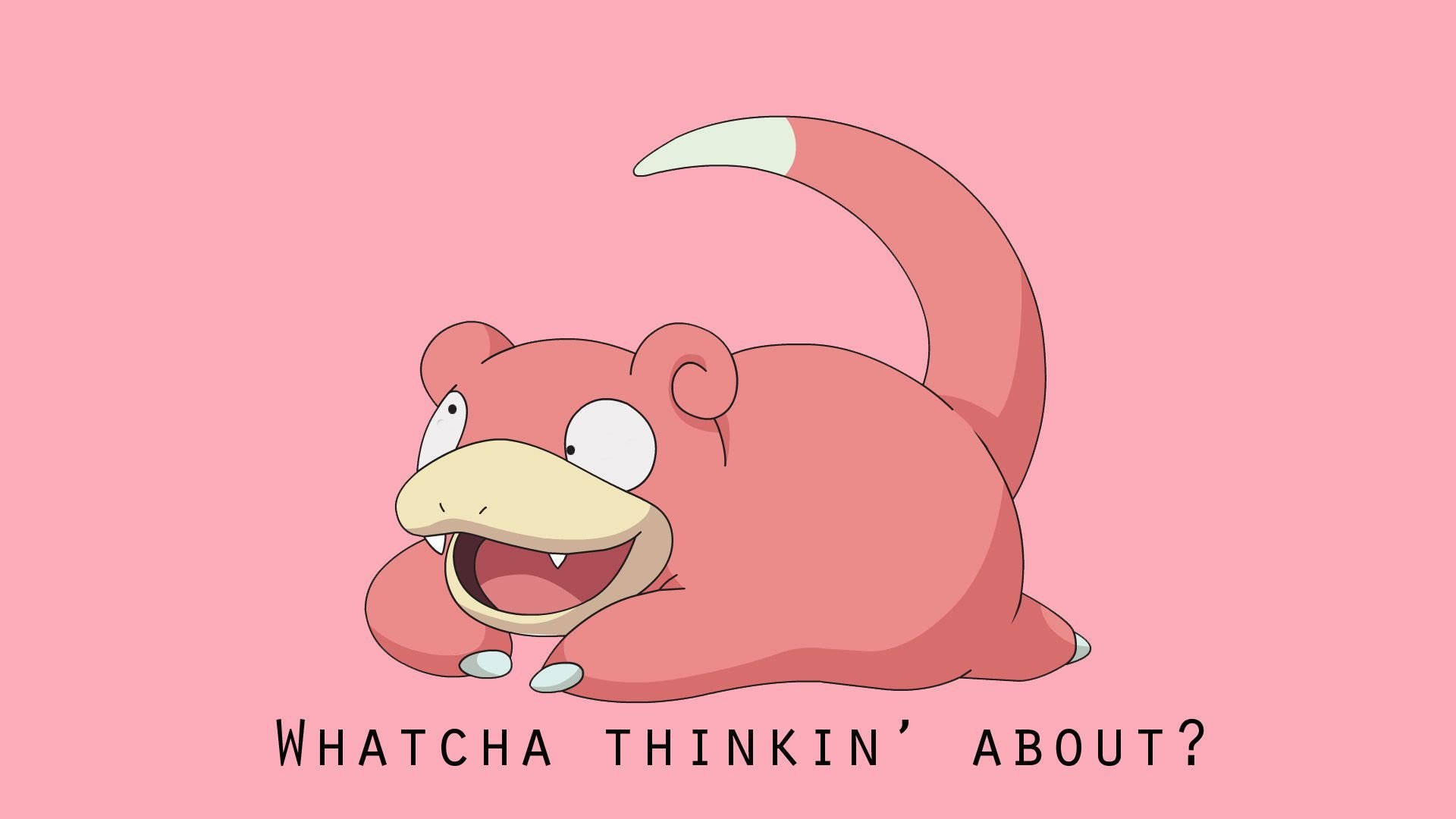 Captură fascinantă a unui Slowpoke cu ochii încrucișați Fundal