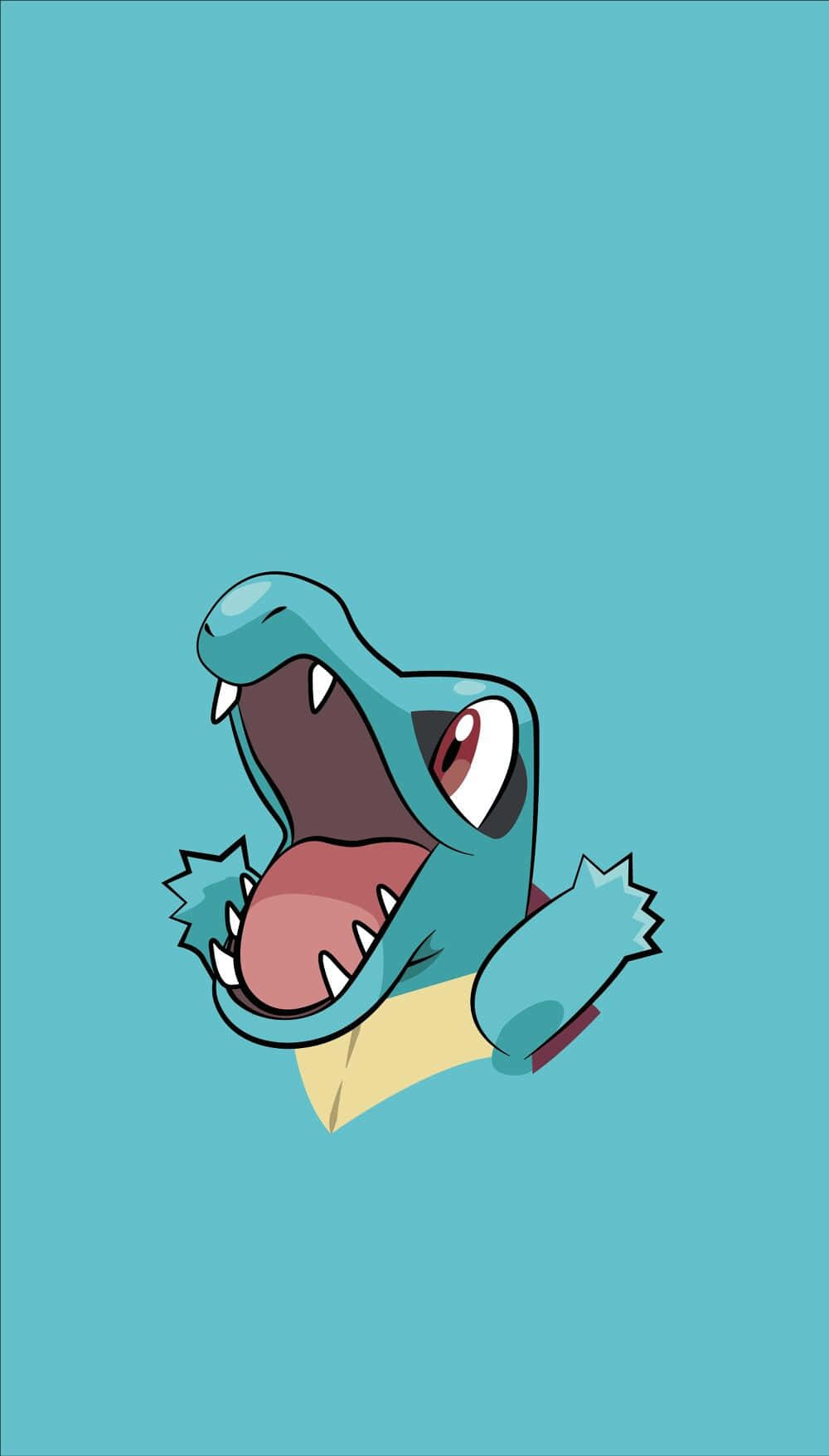 Captură pe jumătate de corp a vibrantului Totodile Fundal