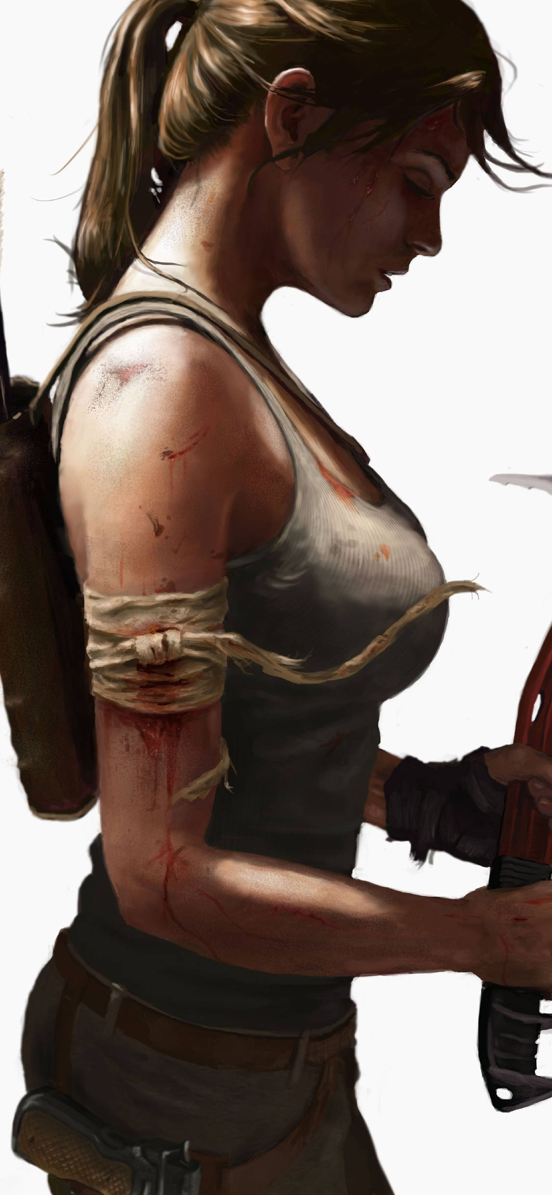 Capturează Aventura cu Cel Mai Recent Joc Lara Croft pe iPhone Fundal
