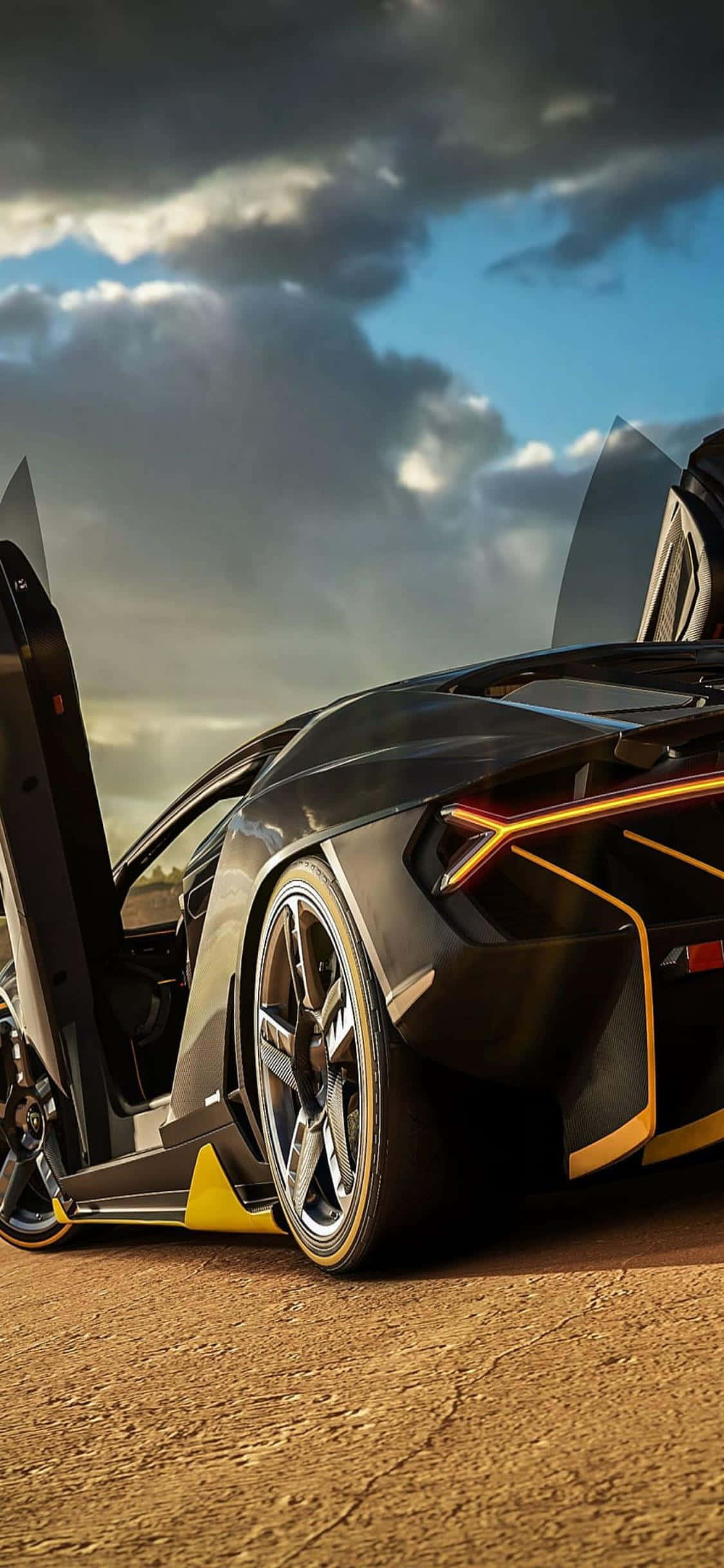 Capturează experiența supremă de curse cu iPhone Xs și Forza Horizon 4 Fundal
