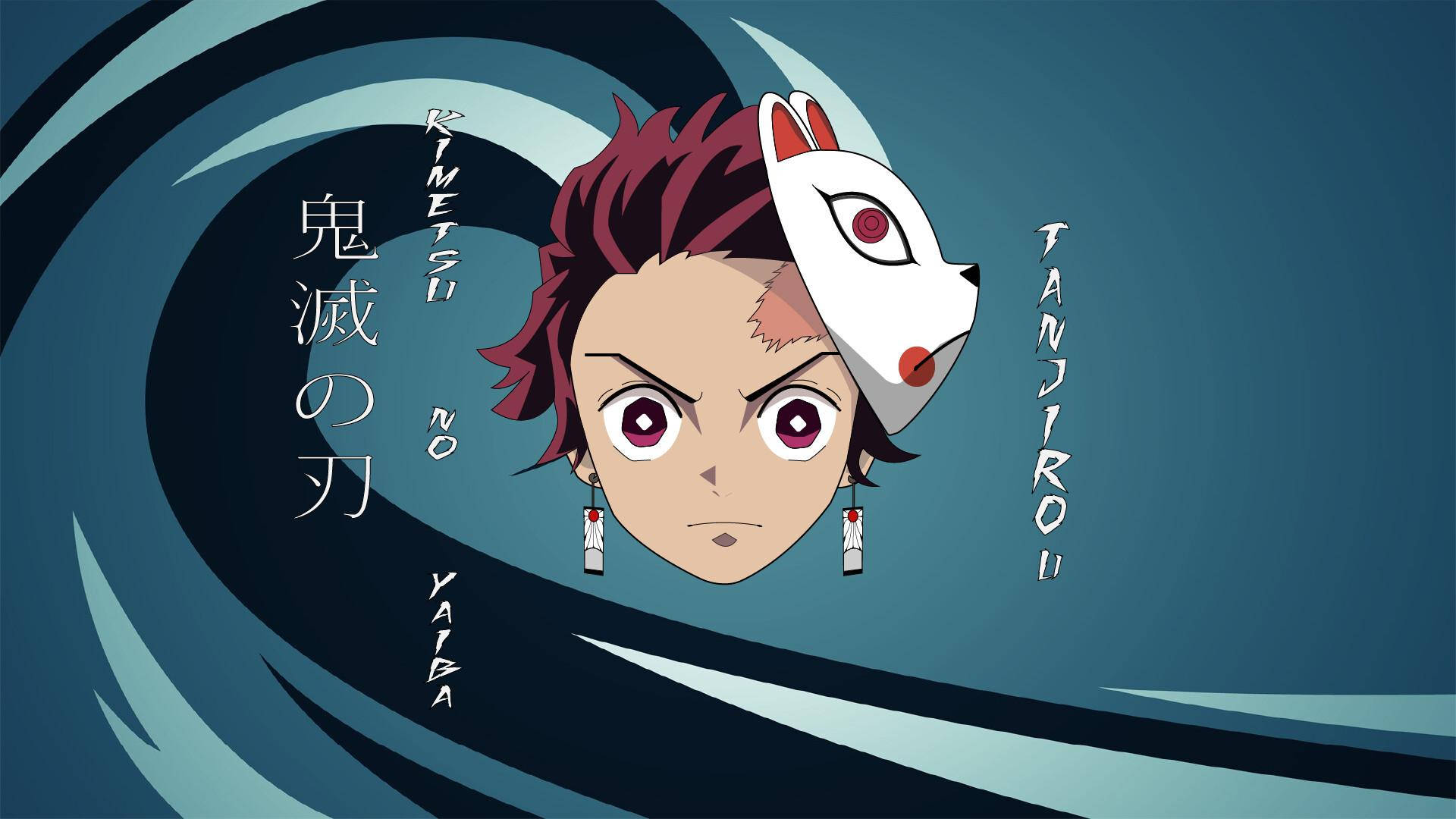 Capul lui Tanjiro din Demon Slayer Fundal