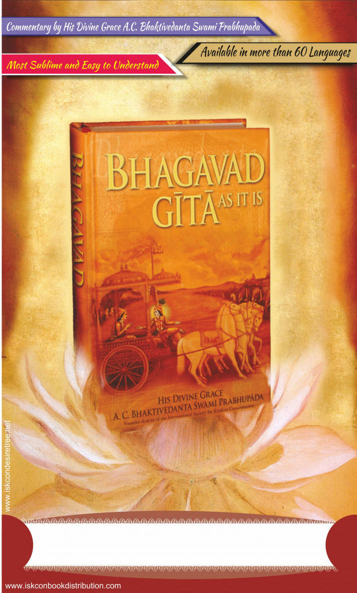 Cartea Bhagavad Gita Așa Cum Este Fundal