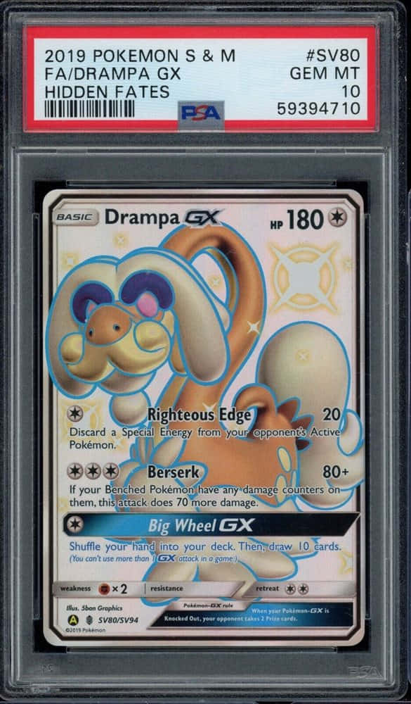 Cărți Pokémon Drampa încapsulată Fundal