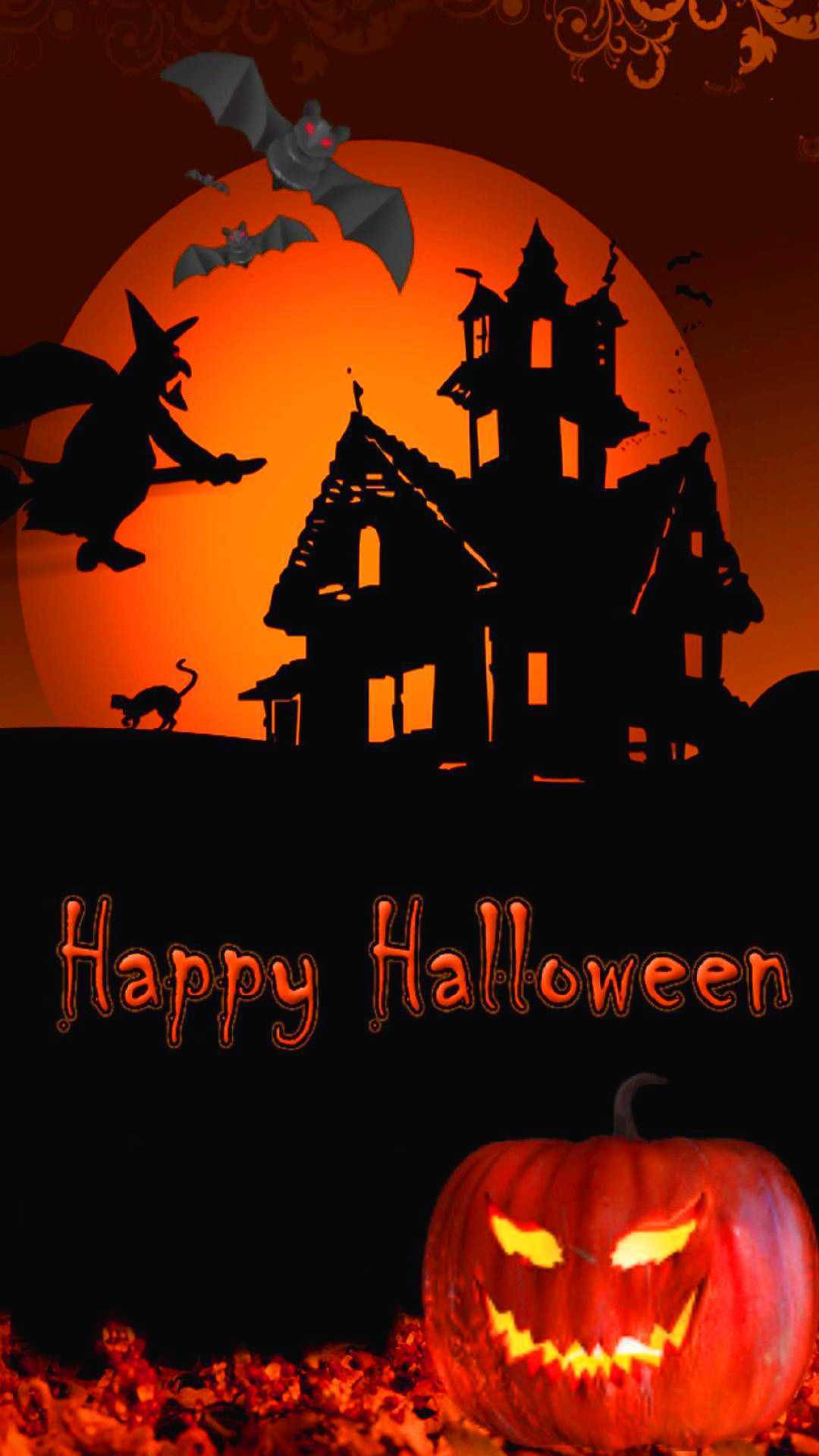 Casă bântuită de Halloween pentru iPhone Fundal