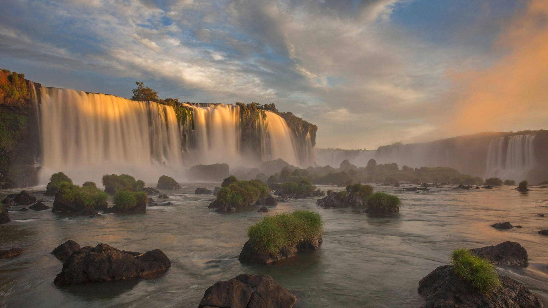 Cascada Iguazu în Argentina Fundal