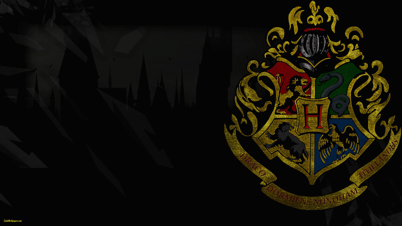 Casele Hogwarts cu Silueta Campusului Harry Potter iPad Fundal