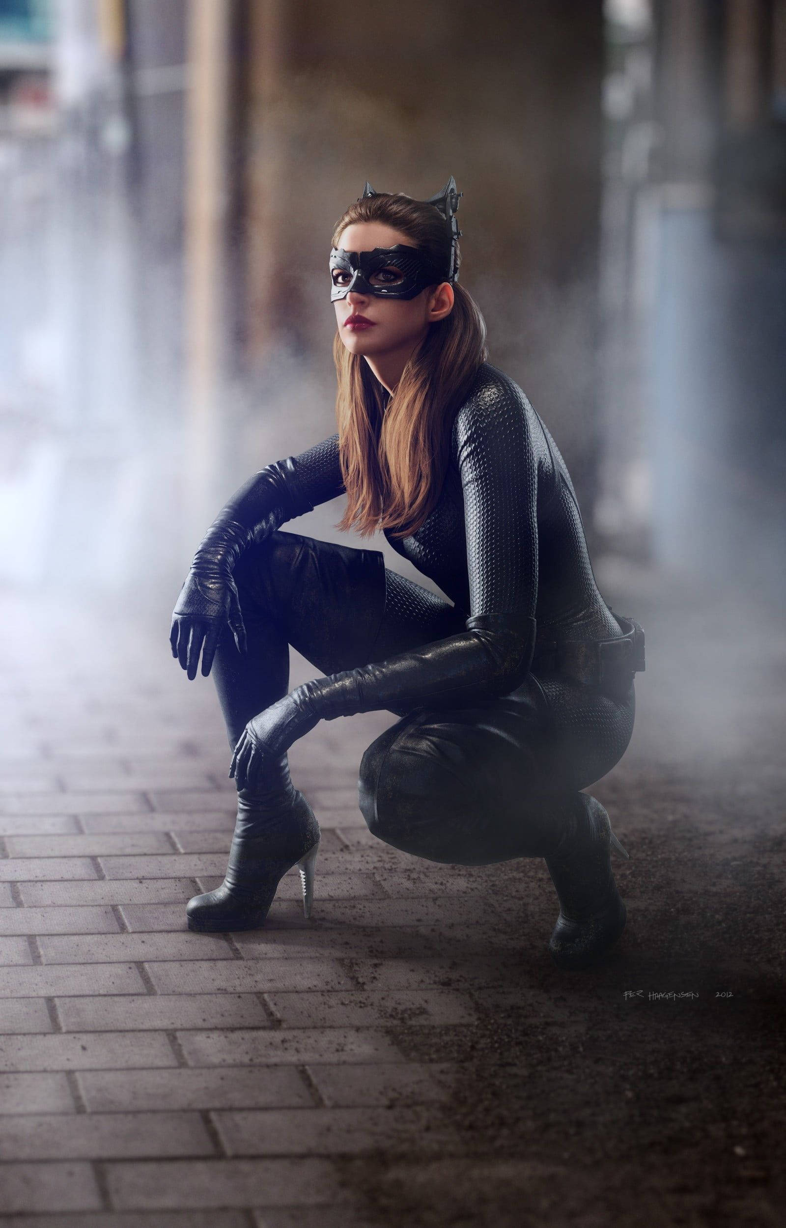 Catwoman așa cum apare în The Dark Knight Fundal
