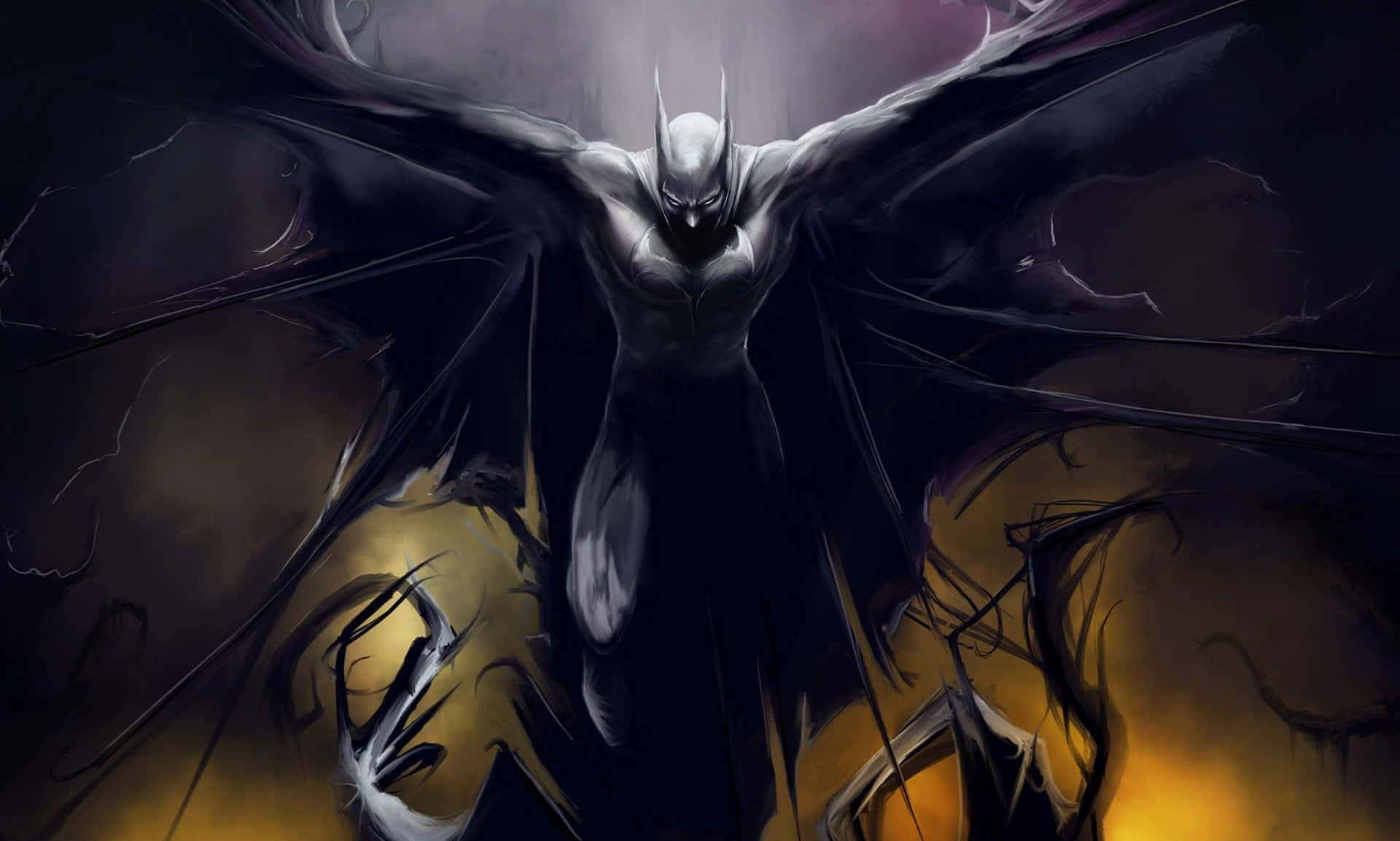 Cavalerul Negru păzește orașul Gotham Fundal