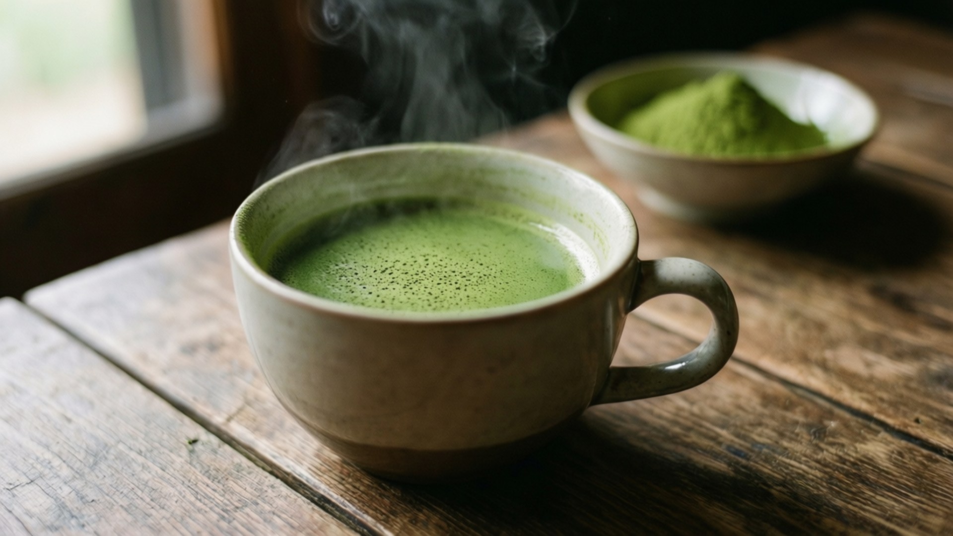 Ceașcă de Matcha Fundal