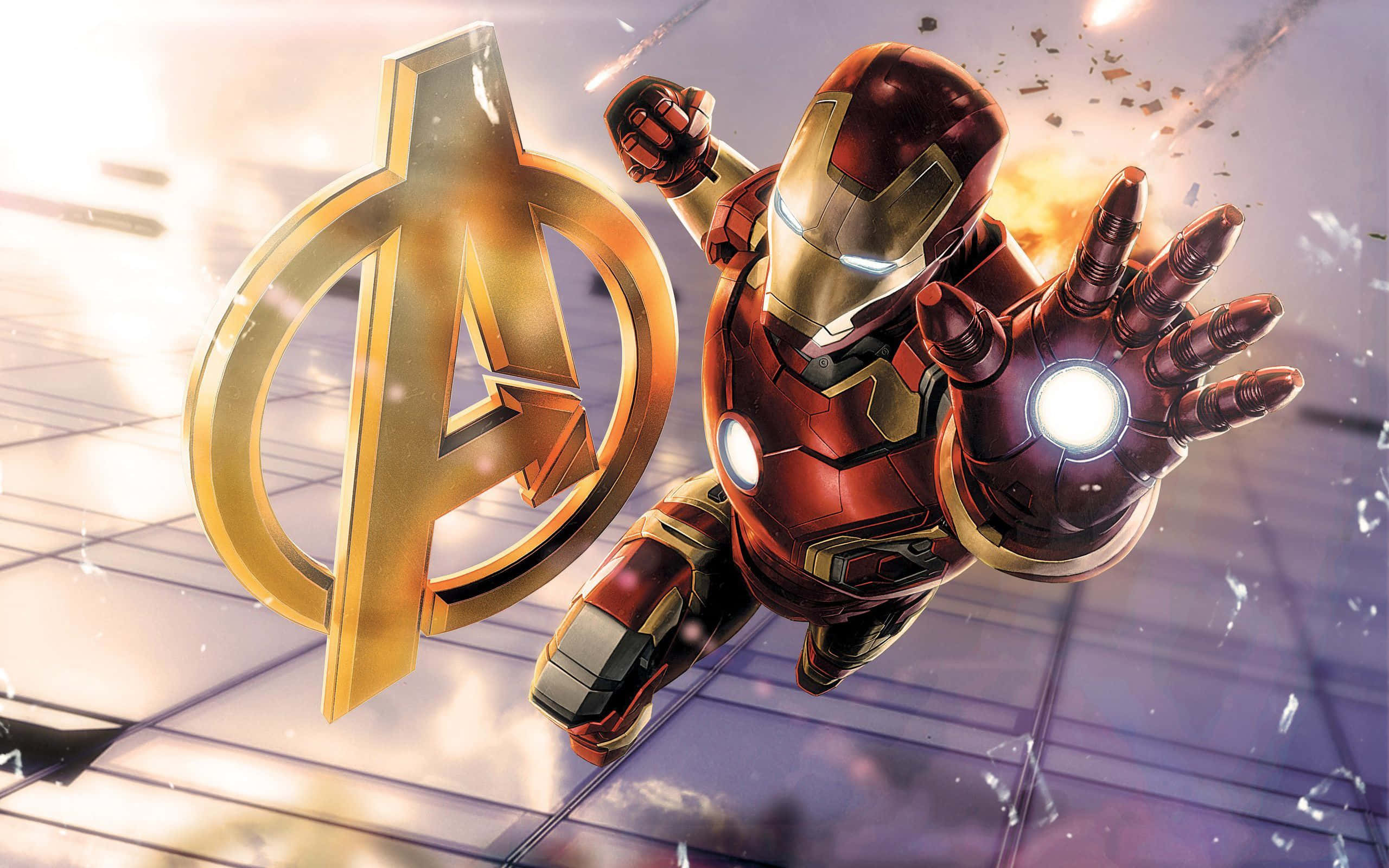 Cel mai bun emblemă Iron Man Avengers Fundal
