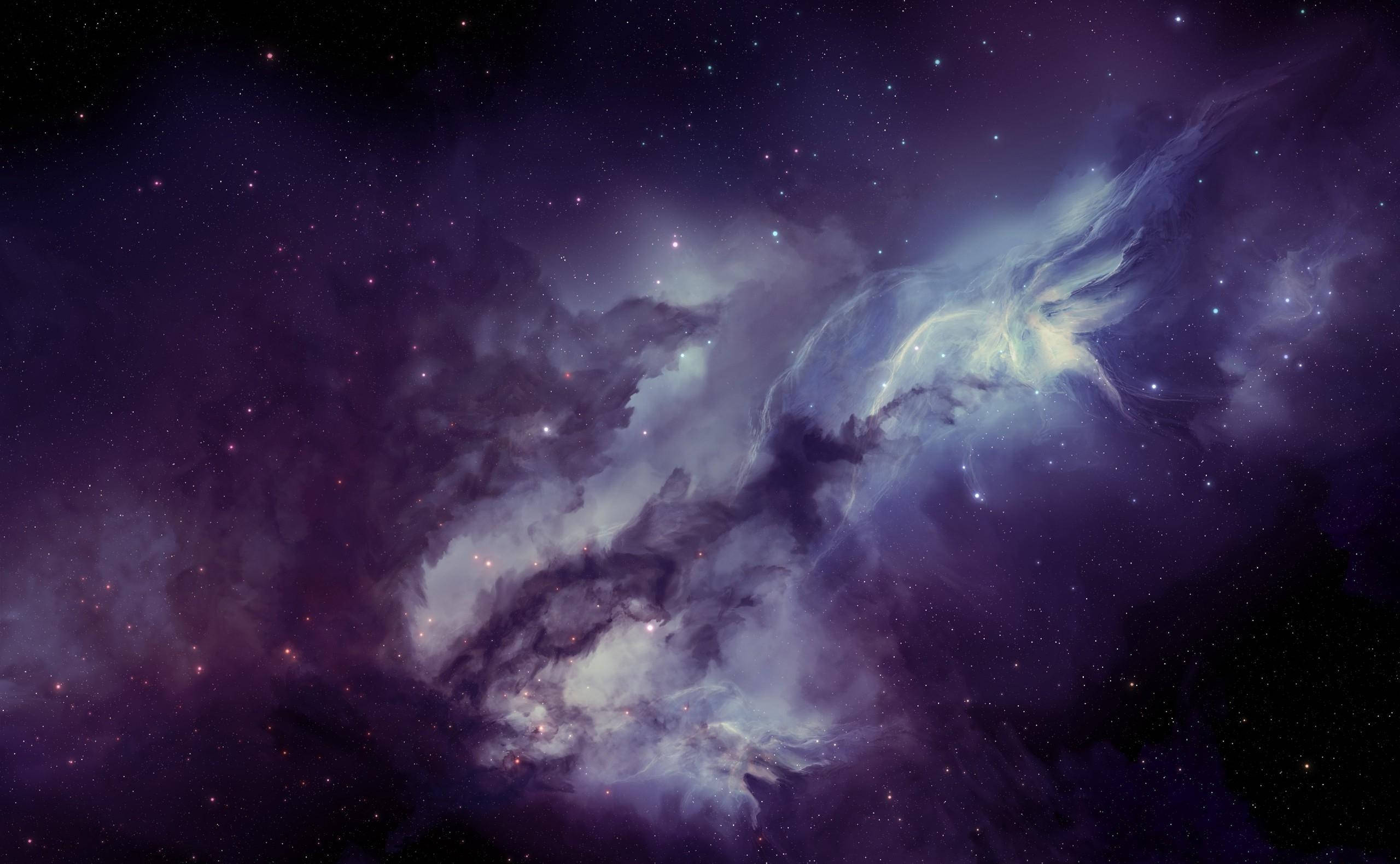 Cel mai strălucitor univers: o galaxie violetă colorată Fundal