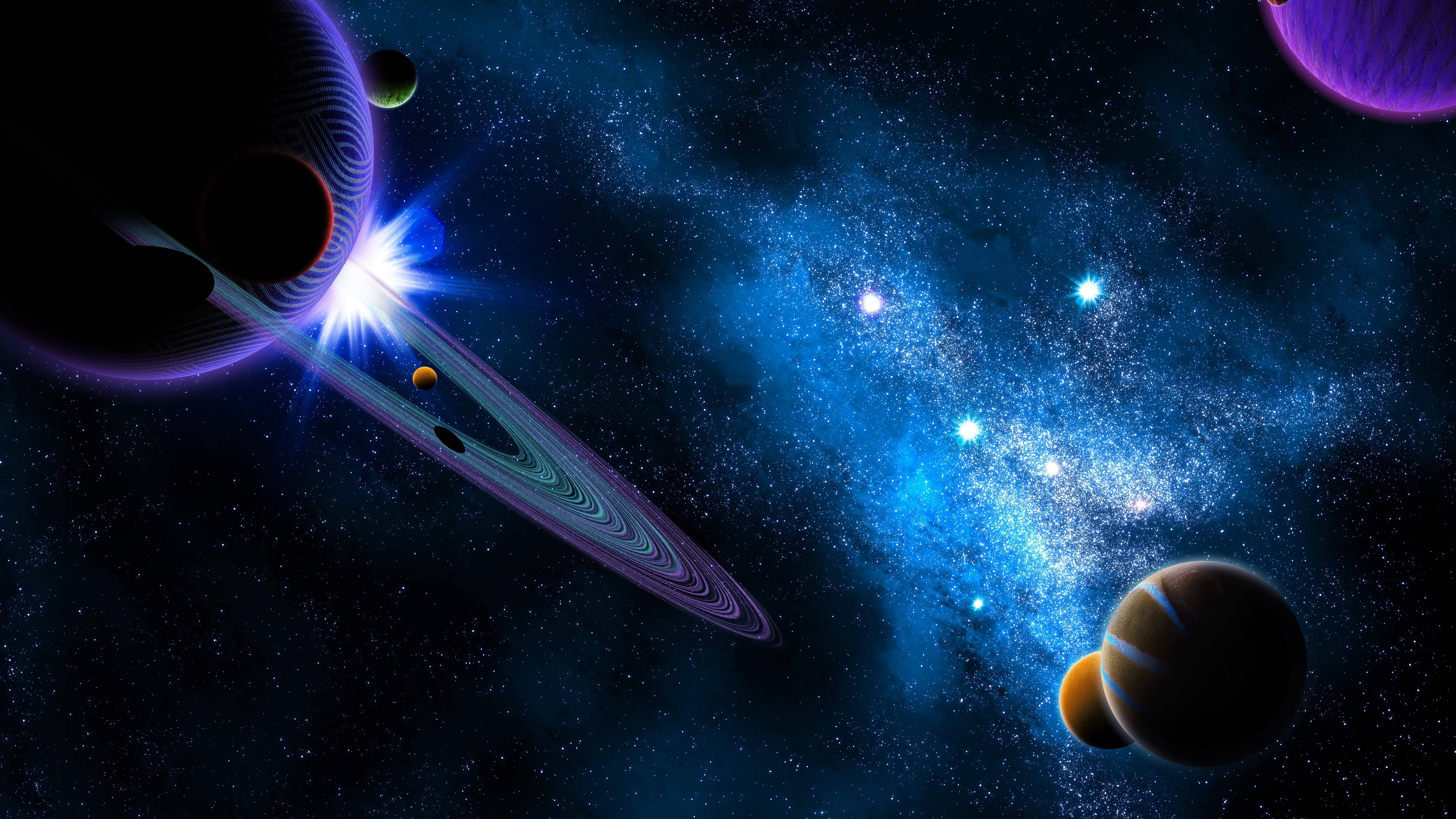 Cele mai bune planete galactice în 4K UHD Fundal
