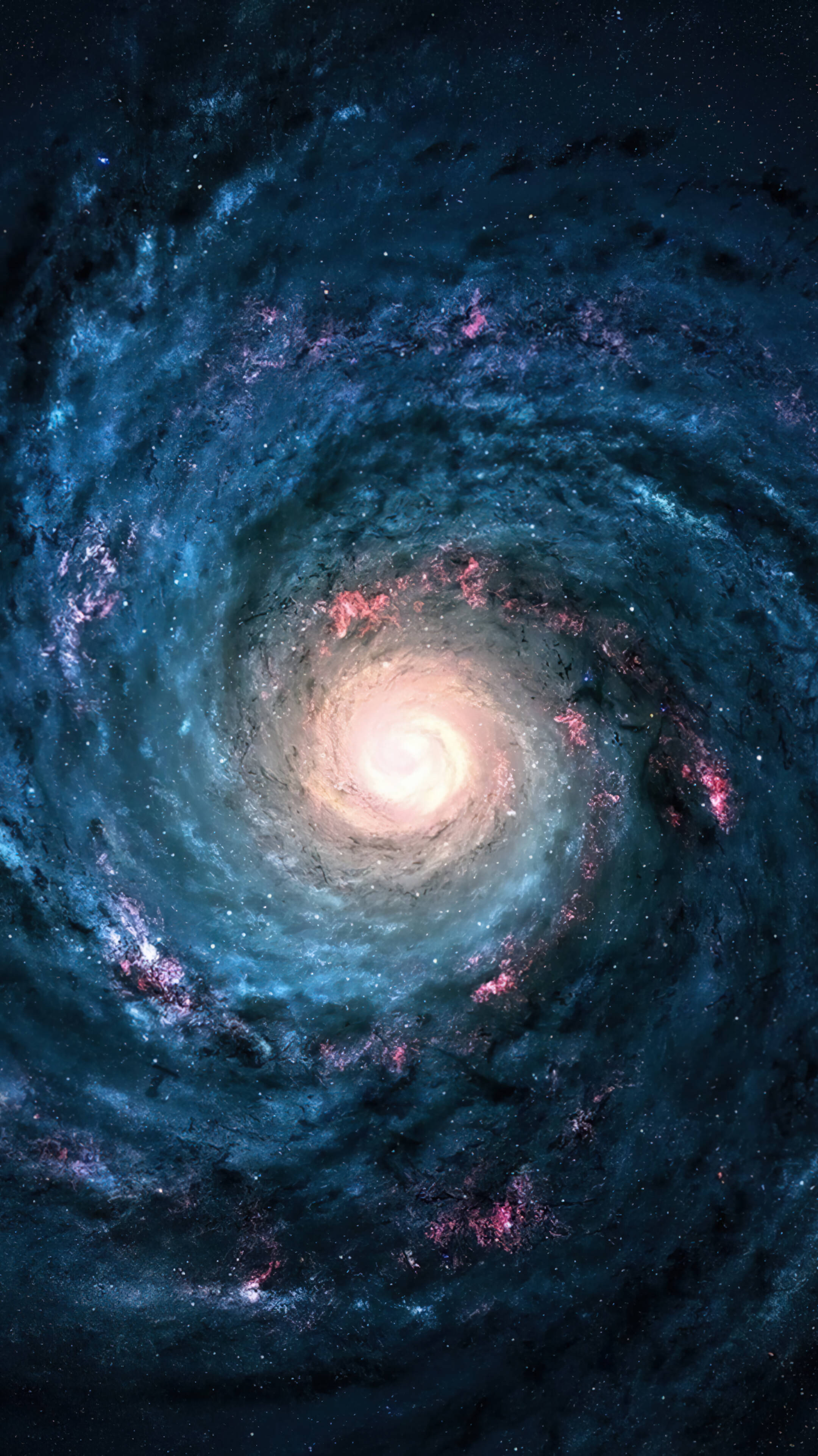 Centrul galaxiei în spațiu 4K pentru telefon Fundal