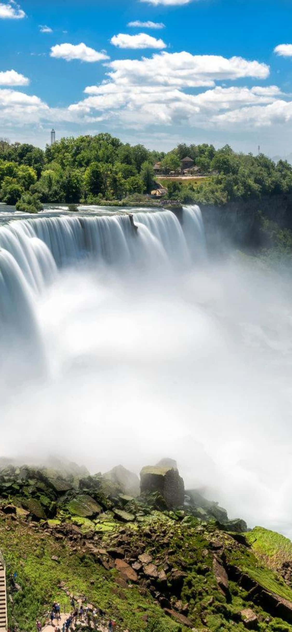 Cer Albastru Fundal iPhone X Cascada Niagara Fundal