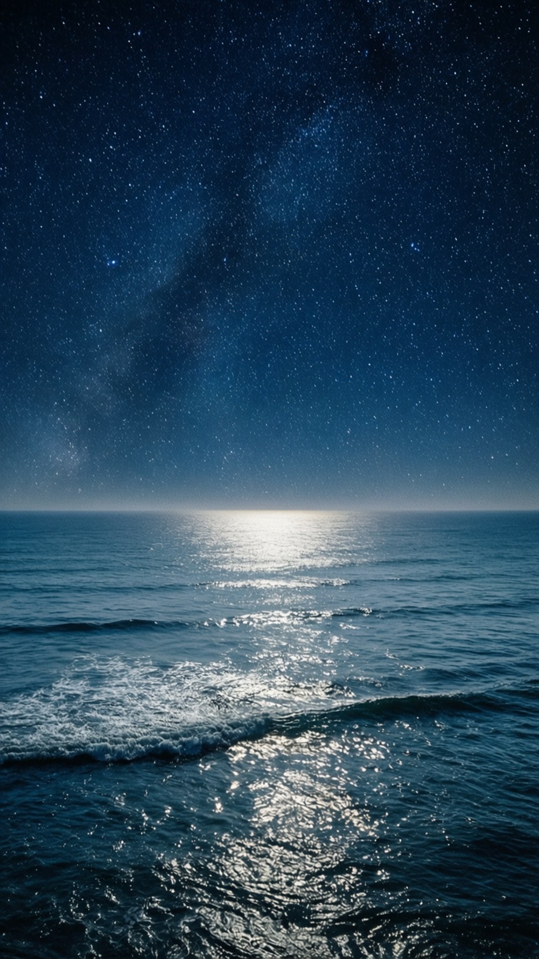Cer înstelat peste ocean noaptea Fundal