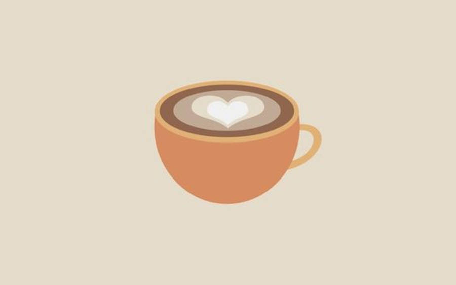Ceștie de Cappuccino Estetică Minimalistă Fundal