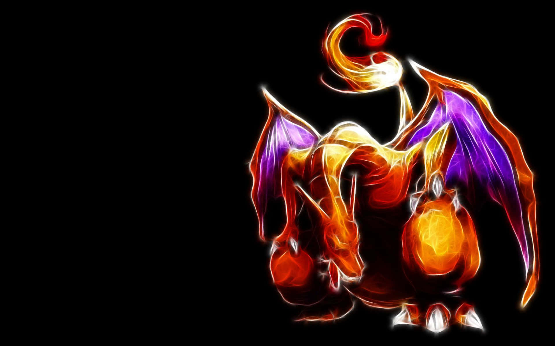 Charizard epic care scuipă foc în acțiune Fundal